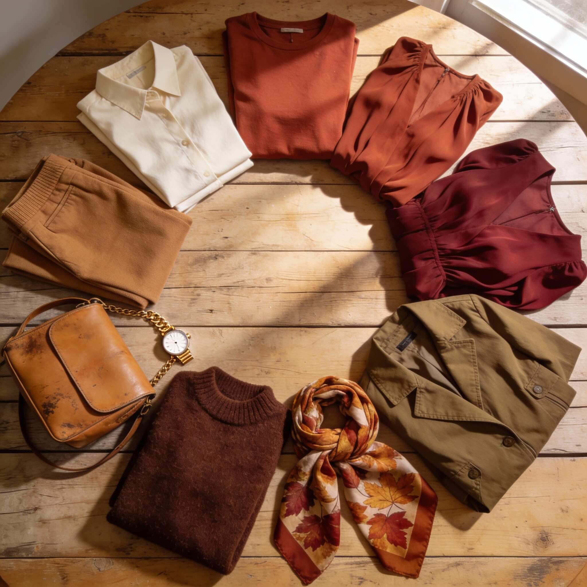 Dressing capsule organisé avec des vêtements rangés par couleurs et familles de teintes cohérentes
